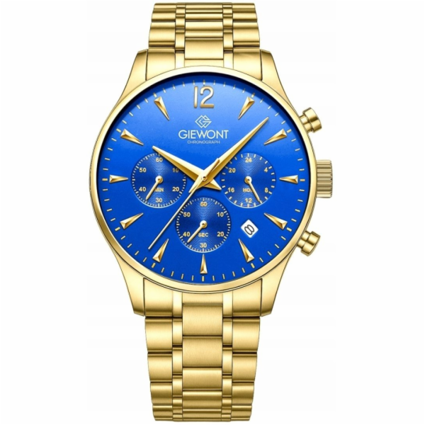 Giewont Pánské hodinky Chronograph Sapphire Gold Blue GW6...