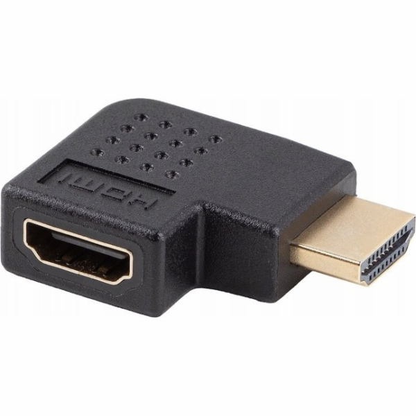 Lanberg Adaptér AV, HDMI(M) -> HDMI(F), 4K, levý, černý