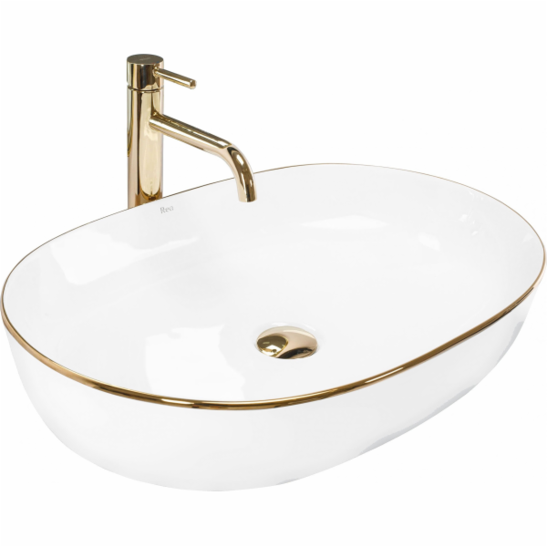 Rea Umyvadlo Umyvadlo na desku Rea CLEO 61 Gold Edge