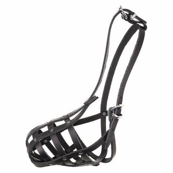 Dino Kožený náhubek DINO pro pudla s nýty 4 60004