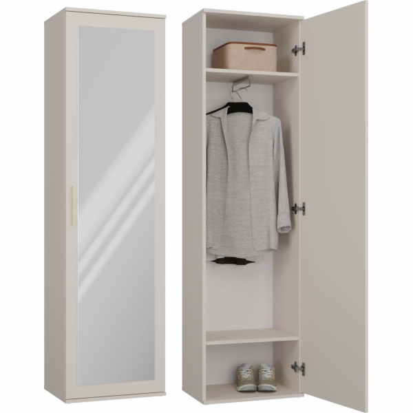 Topeshop ŠATNÍ ZRCADLO DUO KAŠMÍROVĚ BÉŽOVÉ
