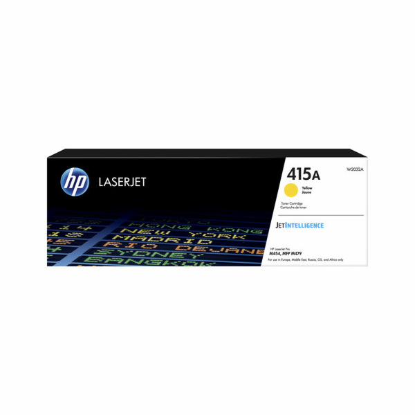 HP 415A Yellow LaserJet Toner Cartridge, W2032A