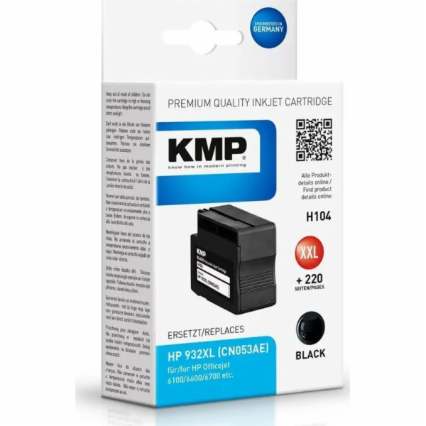 KMP H104 cartridge cerna komp. s HP CN 053 AE 932 XL