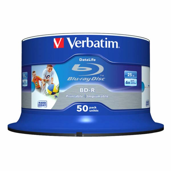 BD-R 6x 25GB 50P CB DataLife Printable 43812