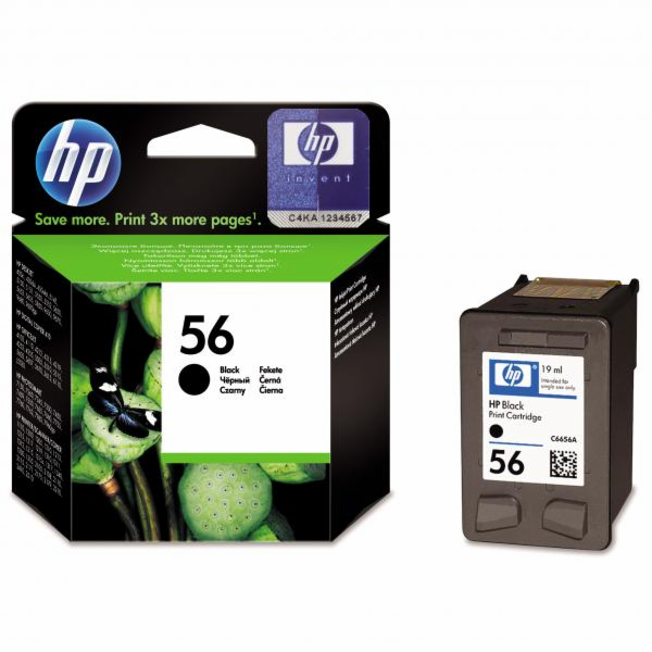 HP 56 Black Ink cart, 19 ml, C6656AE (520 pages)