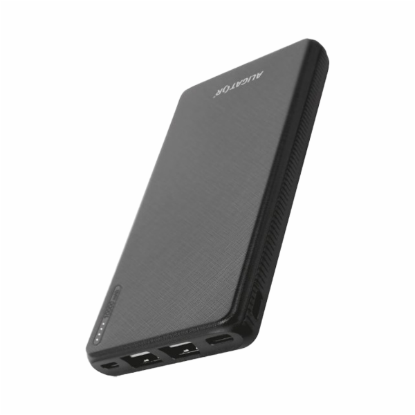 ALIGATOR PB1000, 10000mAh 3v1, micro/iPh/USB-C, černá