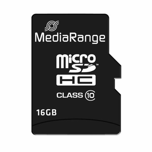 MediaRange Paměťová karta microSDHC 16 GB (černá, třída 10)