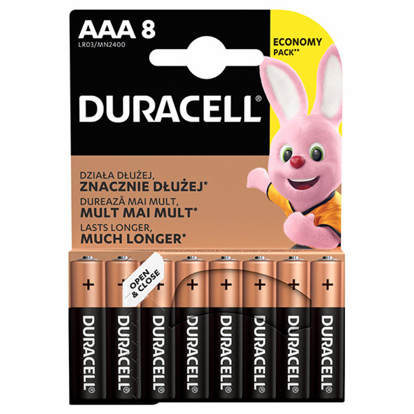 baterie Duracell 1,5  AAA  8-pack  blist
