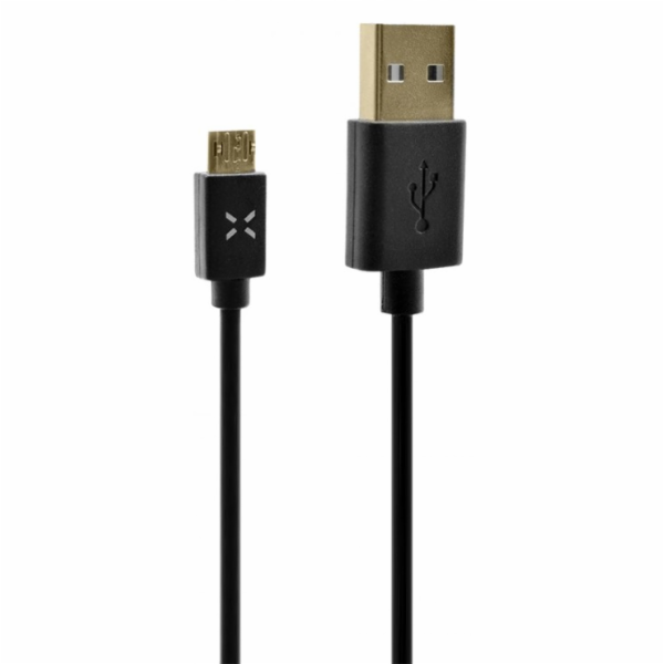 FIXED 1m microUSB kabel,černý FIXD-UM-BK