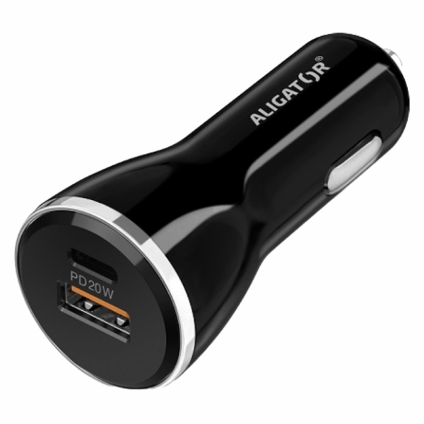 Chytrá nabíječka do auta ALIGATOR Power Delivery 20W, USB...