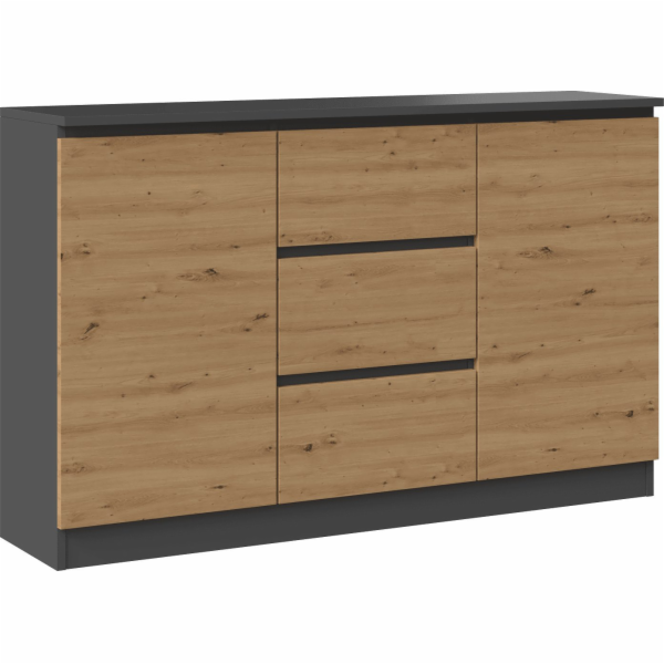 2D3S komoda 120x30x75 cm antracit/artisan