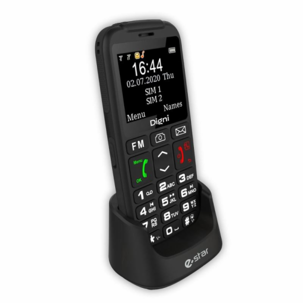 Mobilní telefon Estar Digni Talk Senior, černý, 32MB