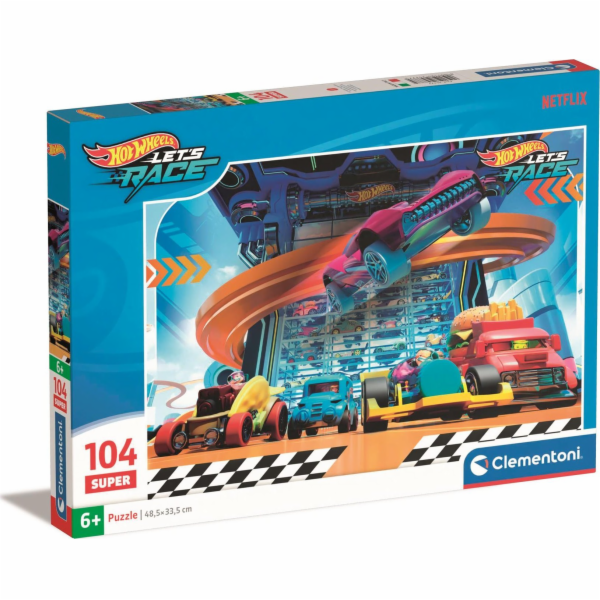 Clementoni - Puzzle 104 super Hot Wheels 2