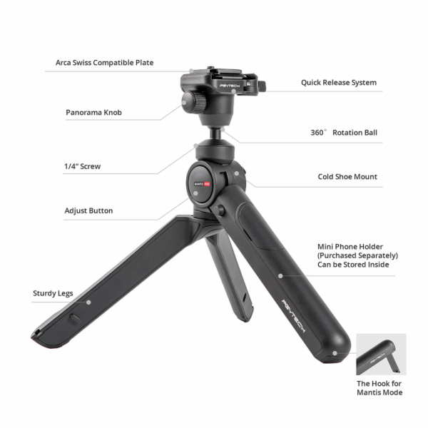 PGYTECH MANTISPOD 2.0(Classic Black)