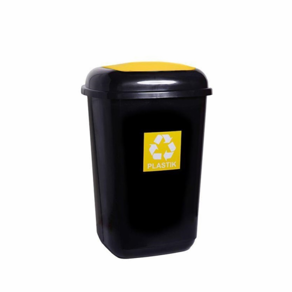 Popelnice Plafor, 12 l, černo/žlutá
