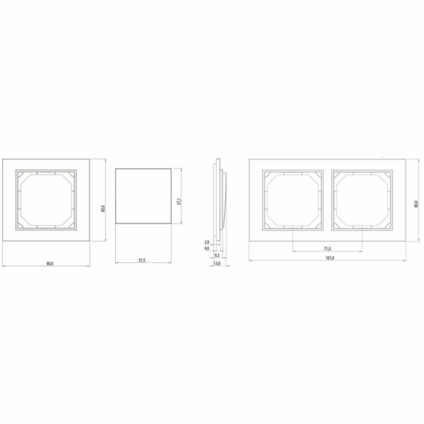 Manželská postel VILMA QR1000, šedá barva