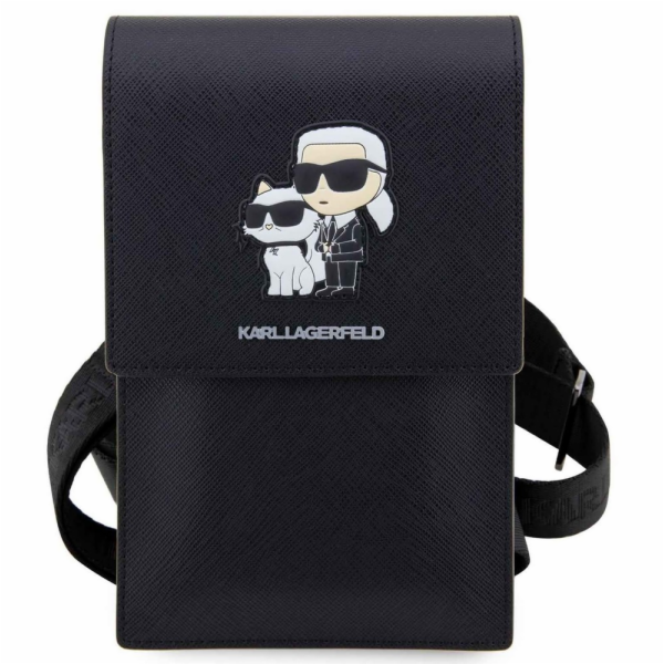 Kabelka Karl Lagerfeld KLWBSAKCPMK černá/černá Saffiano K...