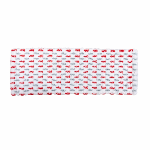 Utěrka na mycí kartáč Thema Lux, 400 mm, bílá/červená