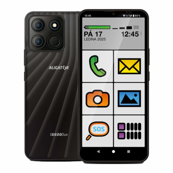 ALIGATOR S6600 Senior 4+64GB černý