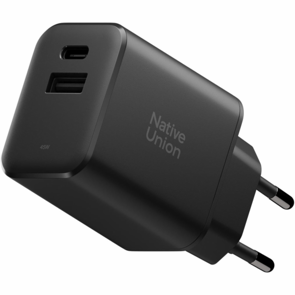 Native Union Fast GaN nabíječka PD 45W (2 porty), černá