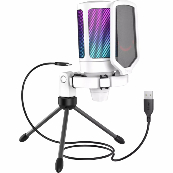Fifine A6VW AMPLIGAME USB RGB Plug&Play studiový kondenzá...