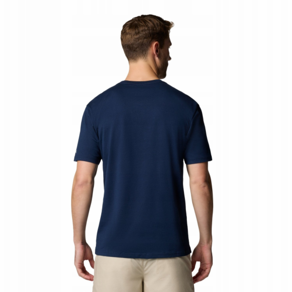 Columbia Tričko Path Lake II Graphic 1934814468 Navy Blue L
