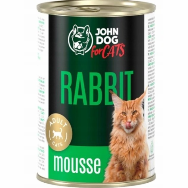 JOHN DOG For cats Rabbit Mousse - mokré krmivo pro kočky ...