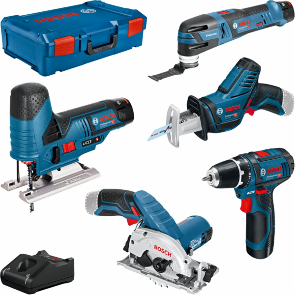 Bosch 12V Profi-Set 5-tlg. GSR+GST+GOP+GKS+GSA
