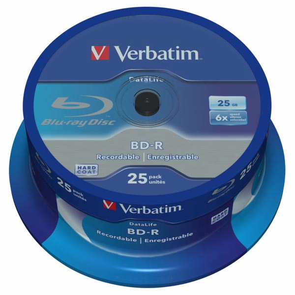 VERBATIM BD-R SL (6x, 25GB),NON-ID, 25 cake