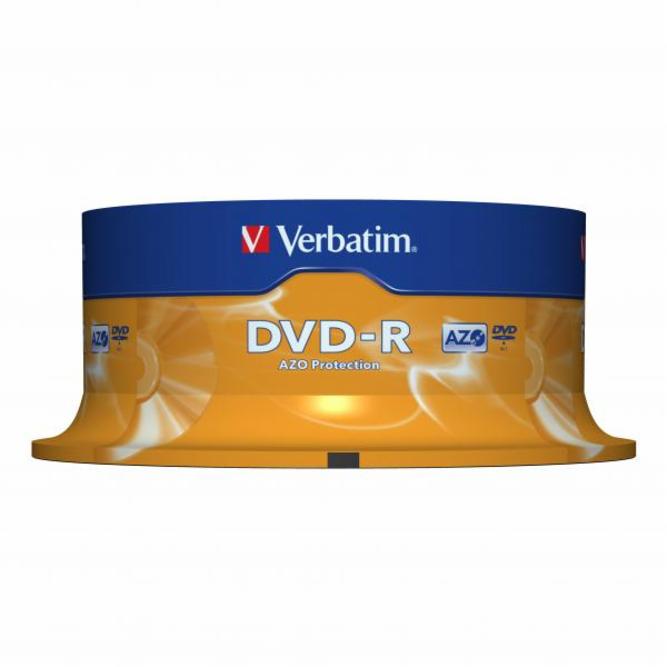 VERBATIM DVD-R(25-Pack)Spindl/MattSlvr/16x/4.7GB