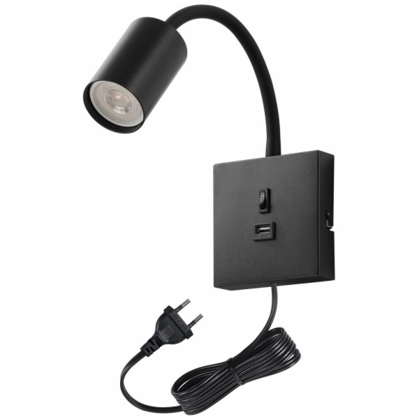 IMMAX PUNTO USB flexibilní nástěnné svítidlo s vypínačem,...