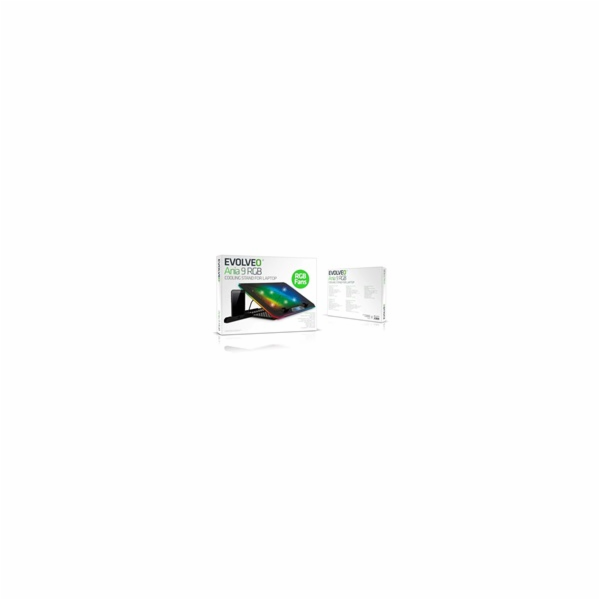 EVOLVEO A101RGB, chladící podložka pro notebook, 2x venti...