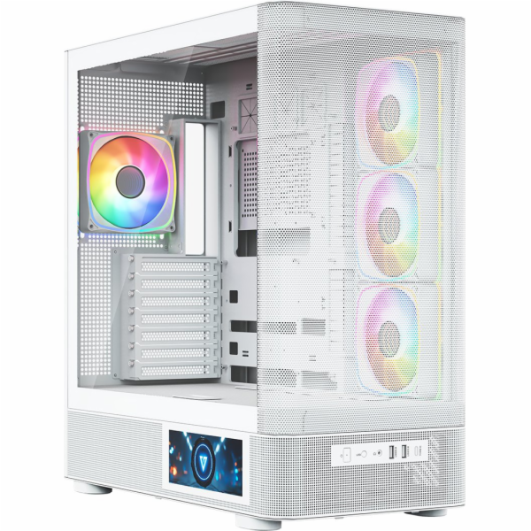 Počítačová skříň MODECOM Volcano AQ400 ARGB Midi Bílá