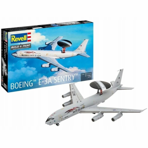 Revell Plastikový model letadla Boeing E-3A Sentry v měří...