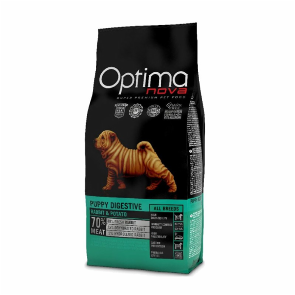 OPTIMANOVA Puppy Digestive Rabbit & Potato - suché krmivo...