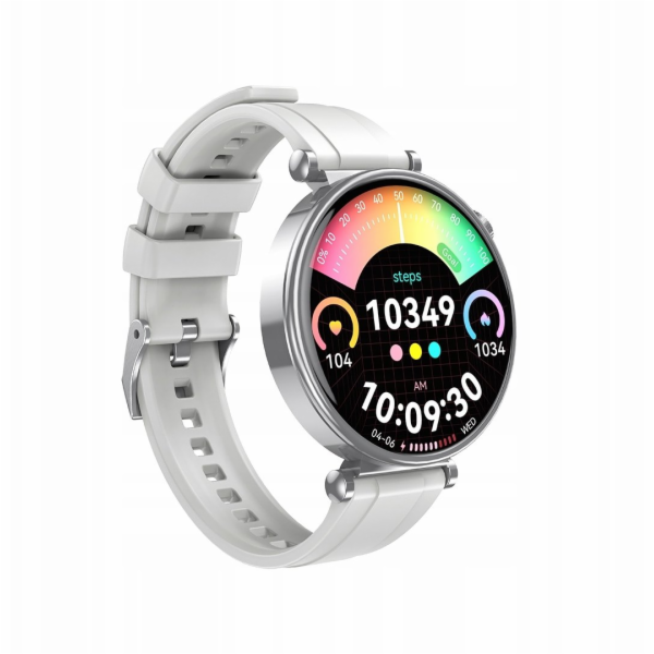 XO Chytré hodinky GT4 Mini Amoled stříbrné