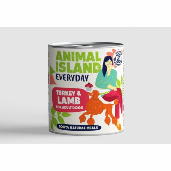 ANIMAL ISLAND Everyday Turkey and lamb - vlhké krmivo pro...
