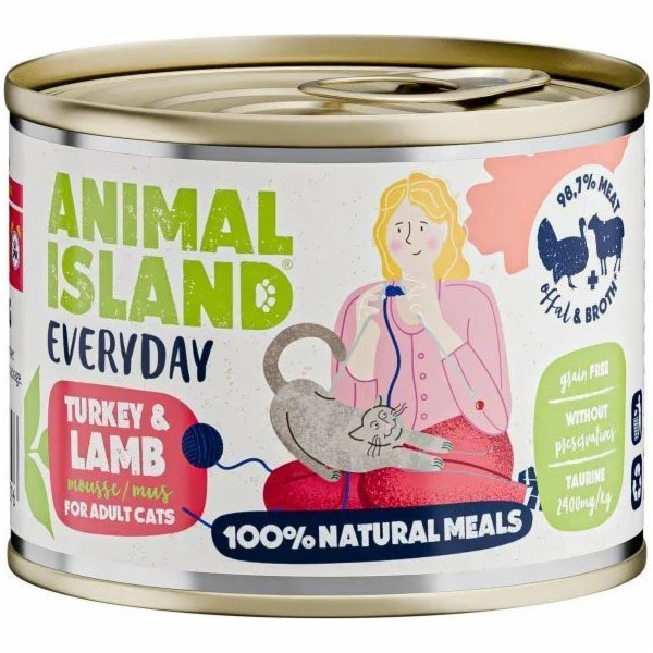 ANIMAL ISLAND Everyday Turkey and lamb - mokré krmivo pro...