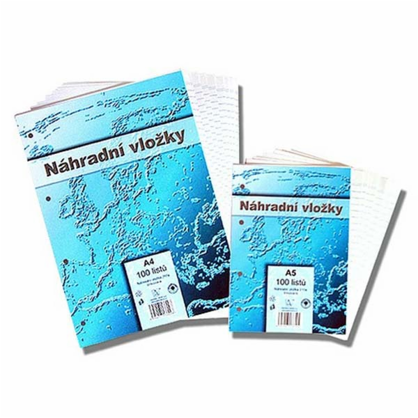 Vložky do záznamníků linkované  A4  3x10