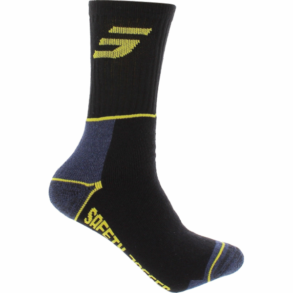 Ponožky SJSOCK, černá/žlutá/šedá, 43-47, 3 páry
