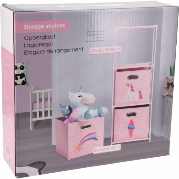 Storage Solutions Úložná řešení Police s textilními nádob...
