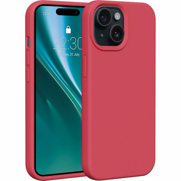 Silikonové TPU pouzdro Etteri pro iPhone 15 raspberry