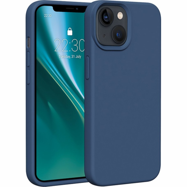 Silikonové TPU pouzdro Etteri pro iPhone 14 tmavě modré