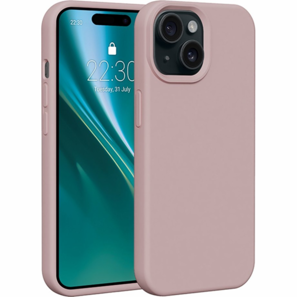 Silikonové TPU pouzdro Etteri pro iPhone 15 světle růžové