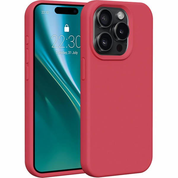 Silikonové TPU pouzdro Etteri pro iPhone 15 Pro raspberry