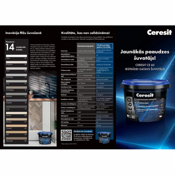 CERESIT Tmel na spáry CE60, cementově šedý, 2 kg