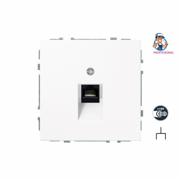 Počítačová zásuvka LIREGUS MODERN, matná bílá