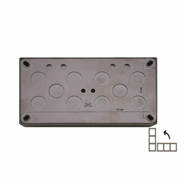 Montážní rámeček LIREGUS MODERN, 2 ks, černý