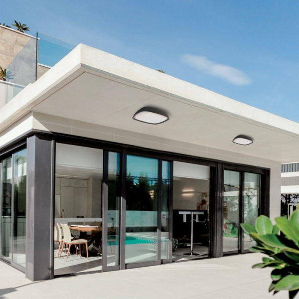 Lampa Viokef Cosmo, 20W, LED, IP65, tmavě šedá