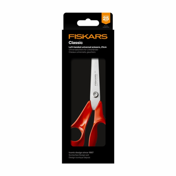 Nůžky Fiskars, pro leváky, červené